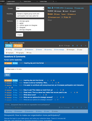 Screen.io Live Participation Tool running on a tablet